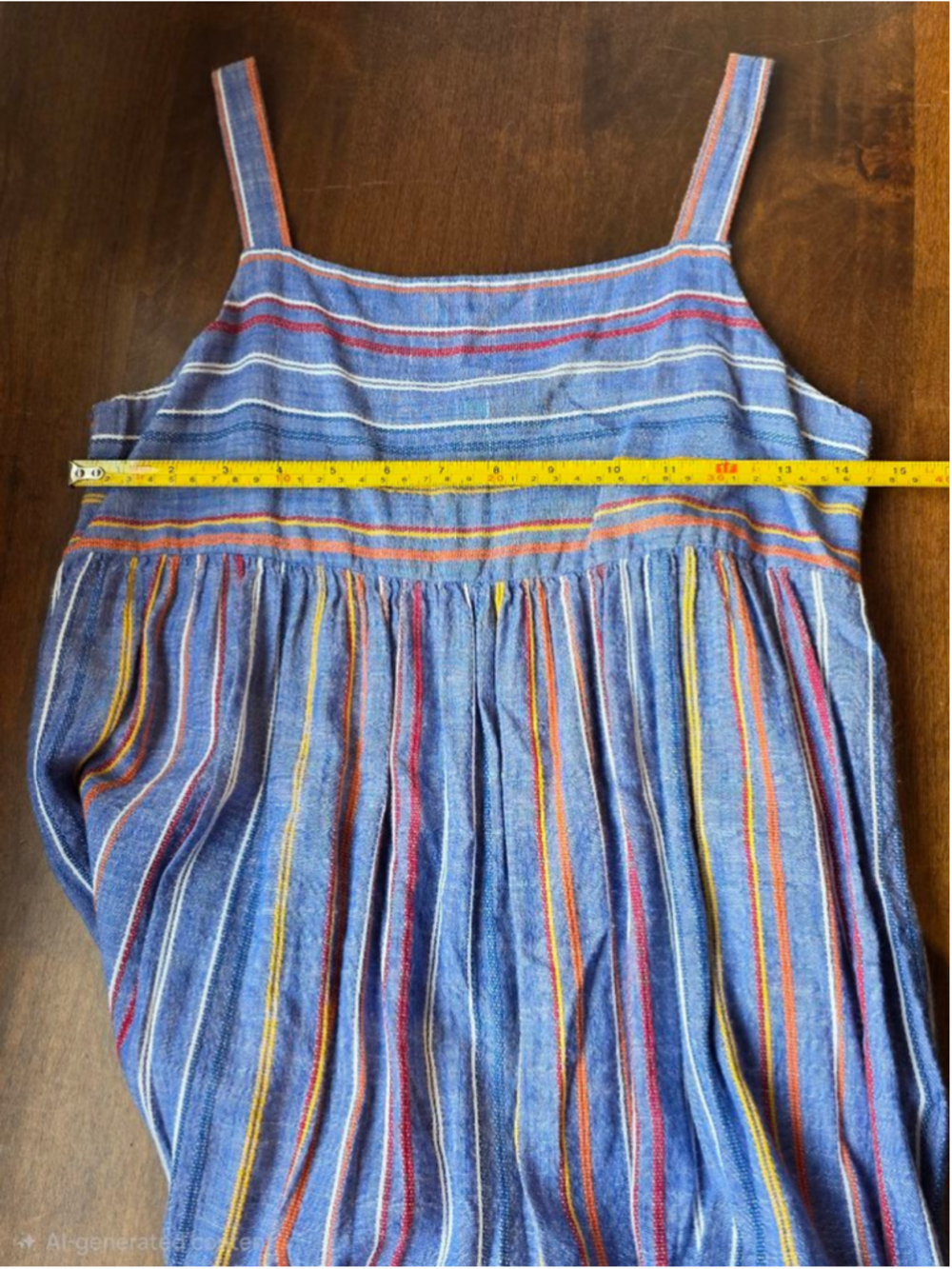 Girls Cat & Jack Casual Dress XL Blue Multi-color Striped - Picture 5 of 6